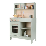 Legekøkken i træ fra Little Dutch, komplet med mikroovn og udstyr til rolleleg som kok eller bager.