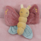 Legetæppe til baby med aktiviteter at opdage og sanse, rosa legetæppe, her ses sommerfugl, god til baby fra 0 måneder, fra Little Dutch 