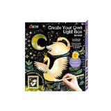 Create Your Own Light Box kit featuring swans and a moon, perfect for kids aged 6 and up.