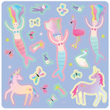 Magnetisk spil 4 i 1 | Fantasi klistermærker med havfruer, unicorns og farverige sommerfugle.