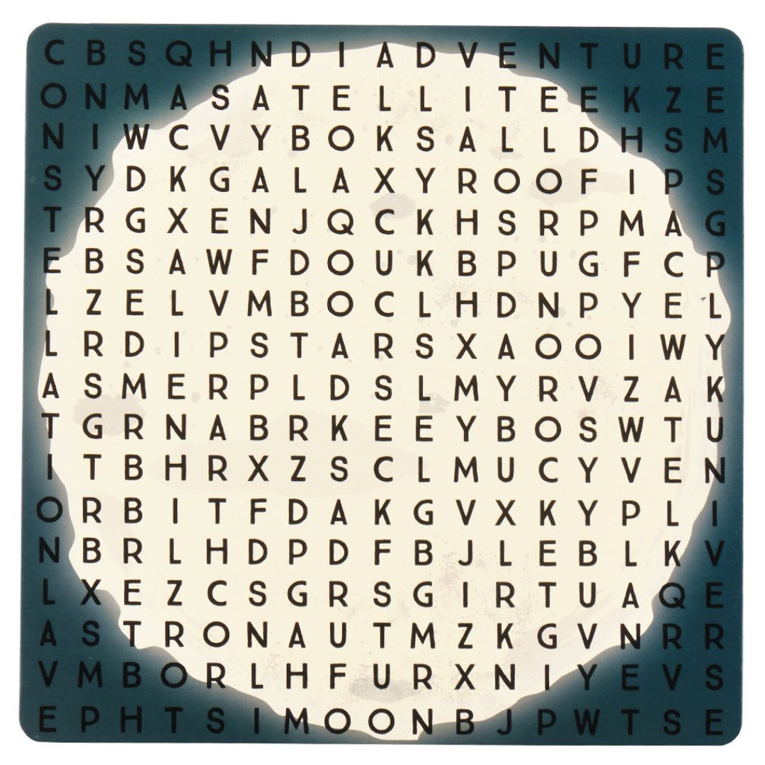 Magnetisk spil 4 i 1 | Rummet find ord-spil i cirkel.