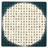 Magnetisk spil 4 i 1 | Rummet find ord-spil i cirkel.