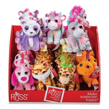 Farverige nøgleringe med sjove og søde fantasidyr fra Russ Fun, perfekte til skoletasken.