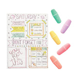 Overstregningstuscher 5 farver - pastel i brug til at lave med farverige noter 