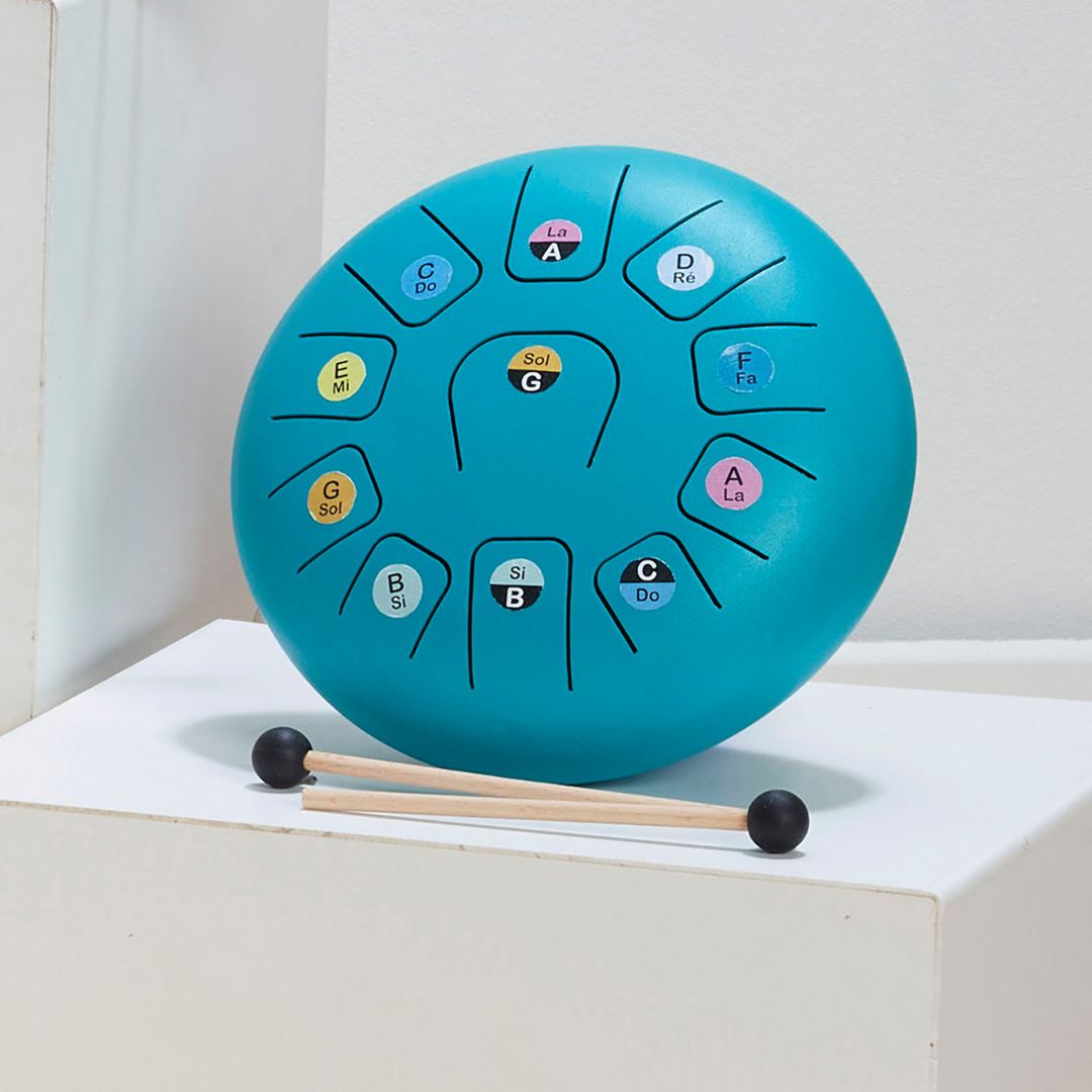Sansetromme lyseblå, 20 cm 11 toner med 11 toner, percussion instrument til børn