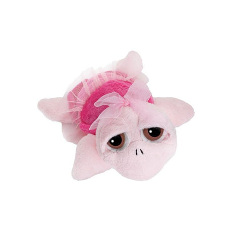 Skildpadde bamse rosa⏐ fantasidyr - sød rosa skildpadde bamse med tylskørt og store øjne, 15 cm, CE mærket.