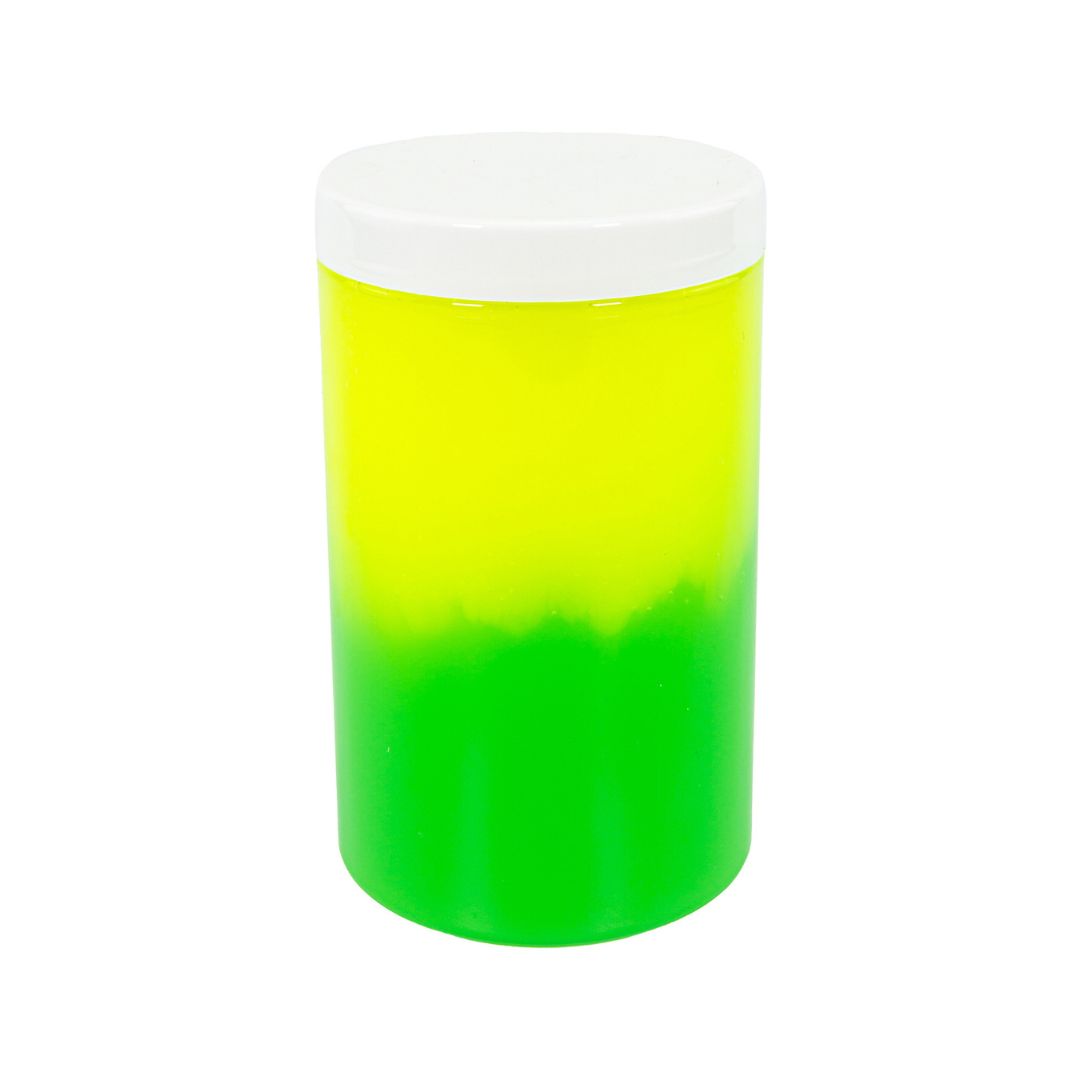 Bøtte med neon slim, fra Tuban, gul og grøn
