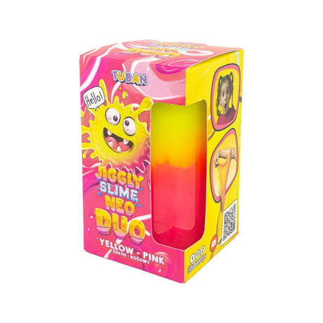 æske med neon slim, fra Tuban, gul og pink.