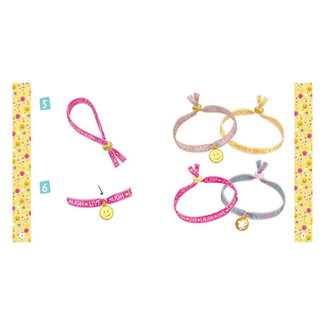 Smykkesæt - Skab flotte besked armbånd med farverige smykker og glade beskeder.