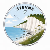Illustration på Stevns-koppen set tæt på