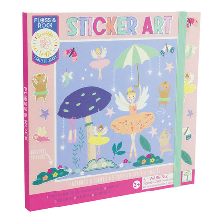 Sticker-art bog | Fantasi - Farverig bog med klistermærker og søde fantasi-motiver, perfekt til kreativ leg.