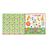 Sticker-art bog med jungle - Opslag med søde jungle motiver, perfekt til kreativ leg.