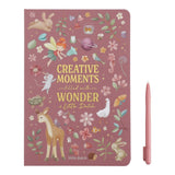forside af pink tegnetablet fra Little Dutch, til børn, med pen og illustrationer af dyr og natur, tegn igen og igen på farten.
