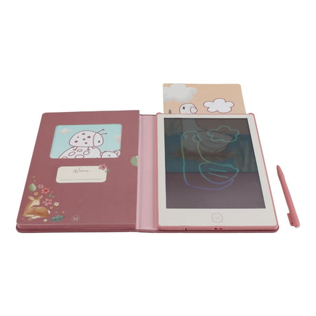pink tegnetablet fra Little Dutch, til børn, tegn igen og igen på farten.