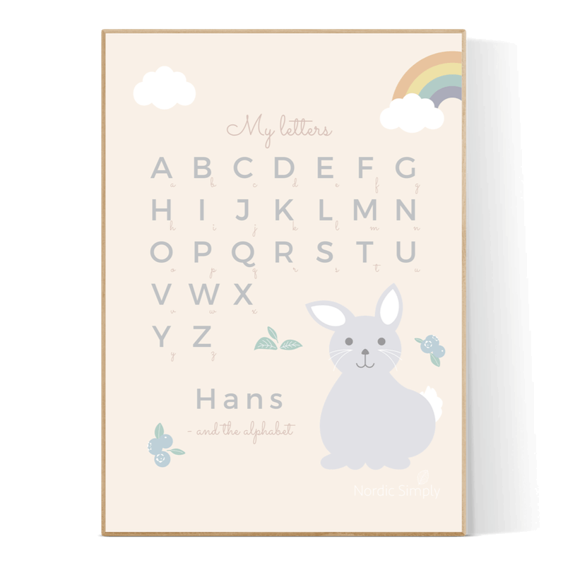 Alfabetplakat-engelsk-navn-kanin-nordicsimply