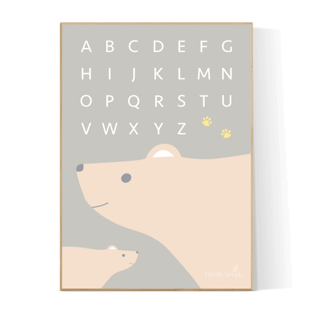 Alfabetplakat-engelsk-ABC-bjorn-nordicsimply