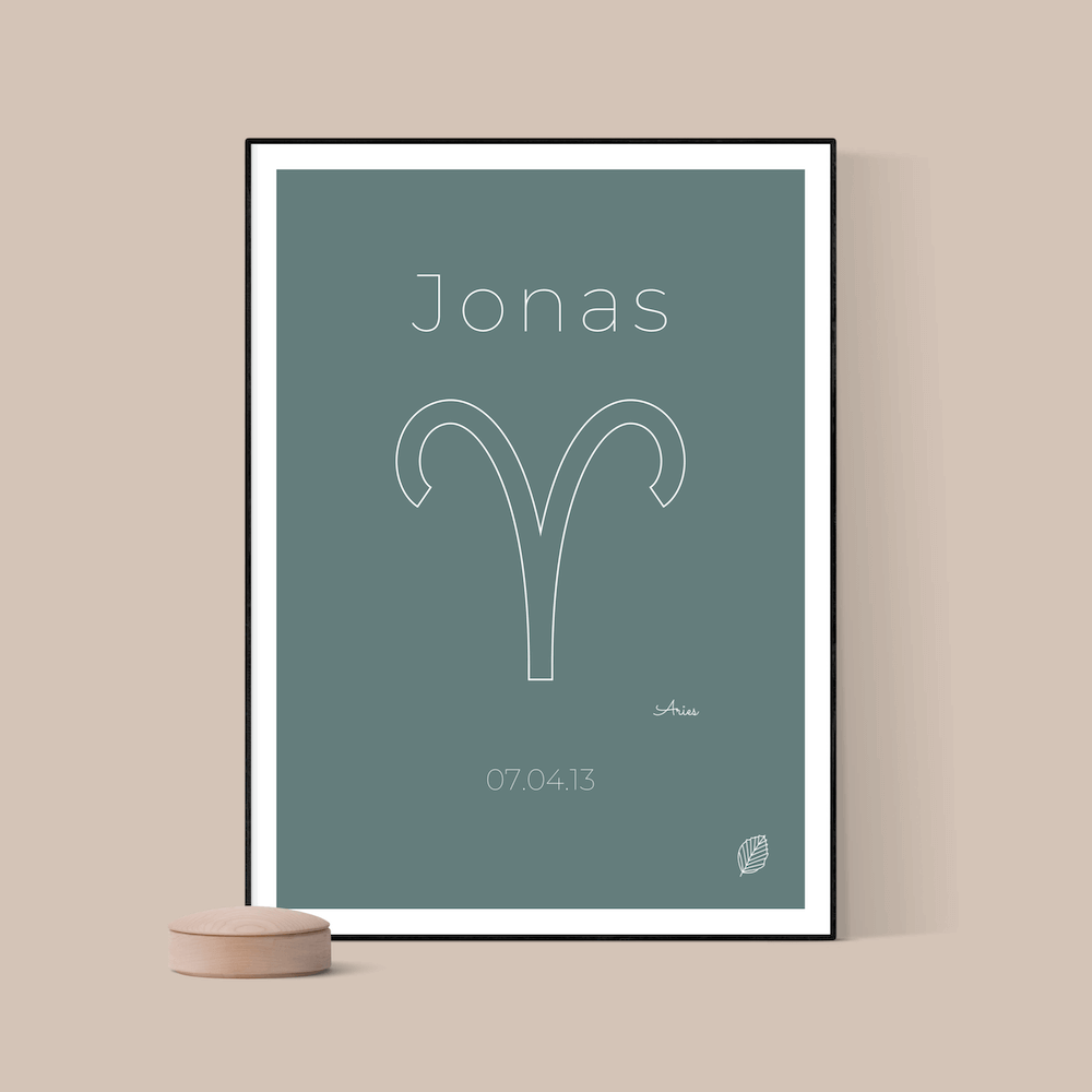 Aries-zodiac-plakat-stjernetegn-nordicsimply