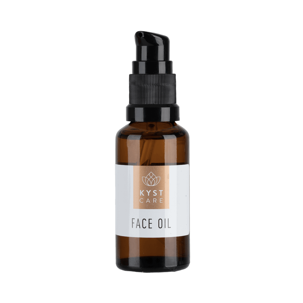 face oil ansigtsolie i lille flaske dansk hudpleje fra kyst care hos nordicsimply