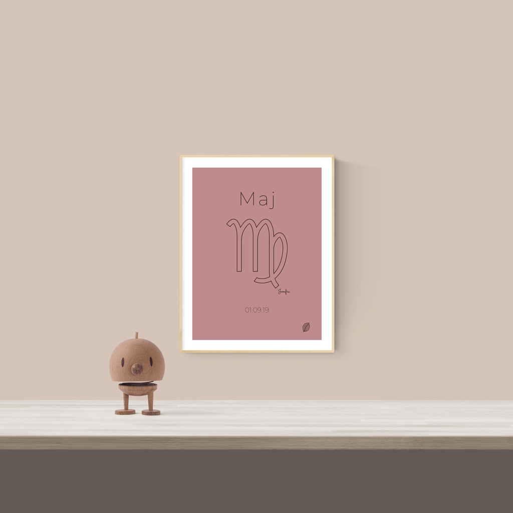Stjernetegn-plakat-jomfru-darkrose-lille-nordicsimply