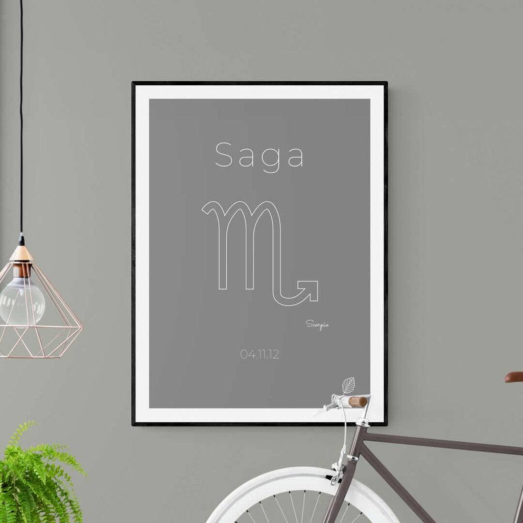 Scorpio-zodiac-plakat-stjernetegn-nordicsimply