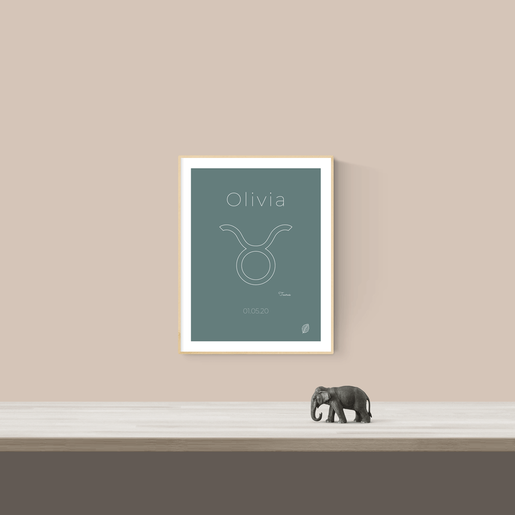 Taurus-zodiac-plakat-stjernetegn-nordicsimply
